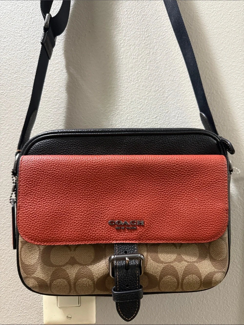 Coach Hudson Crossbody Bag In Colorblock Signature Canvas - EUC